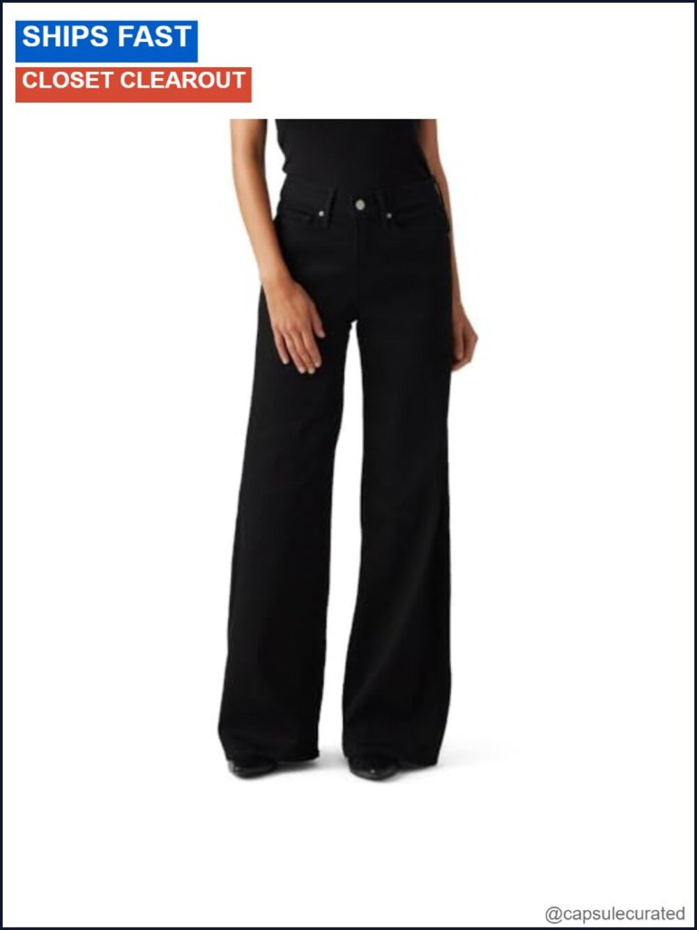 Levi's 318 Shaping Wide-Leg Jeans Mid Rise Comfort Stretch Denim